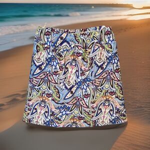 B SKINZ Skort Golf Pickleball Tennis Women's Small Paisley Floral Pockets USA